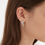 Bowknot Stud Earrings on ear