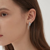 Bowknot Stud Earrings on ear