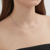 Twinkle Star Duo-layer Choker Necklace (S925)