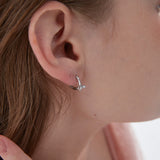 Whale Tail Hoops (S925)