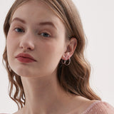 Twisted Circle Hoops (S925)