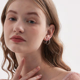 Twisted Circle Hoops (S925)