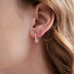 STMG Pink Heart Hoops on ear