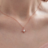 White Fire Opal Necklace (S925)