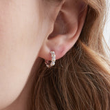 Daisy Flower Hoops on ear