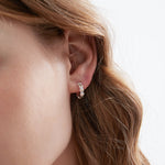 Daisy Flower Hoops on ear