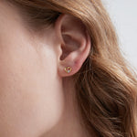 STMG Sweet Heart Stud Earrings on ear