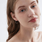 Geometric Hexagon Hoops on ear