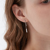 Vertical Bar Dangle Earrings (S925)