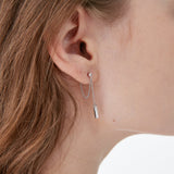 Vertical Bar Dangle Earrings (S925)