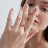 Lavender Amethyst Adjustable Ring on finger