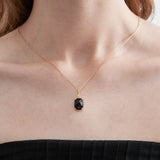 STMG Natural Black Agate Necklace