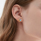 Topaz Starburst Stud Earrings (S925)