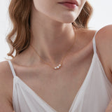 STMG Natural Pearl with Stars Necklace on neck