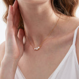 STMG Natural Pearl with Stars Necklace on neck