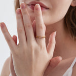 STMG Rainbow Adjustable Ring on finger