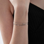 Flat Bead Duo-layer Bracelet on hand