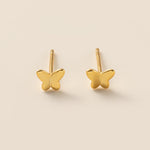 Butterfly Stud Style Earrings in gold