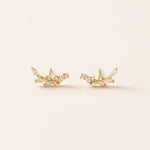 STMG Olive Leaf Stud Earrings in gold