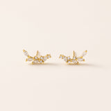 STMG Olive Leaf Stud Earrings in gold