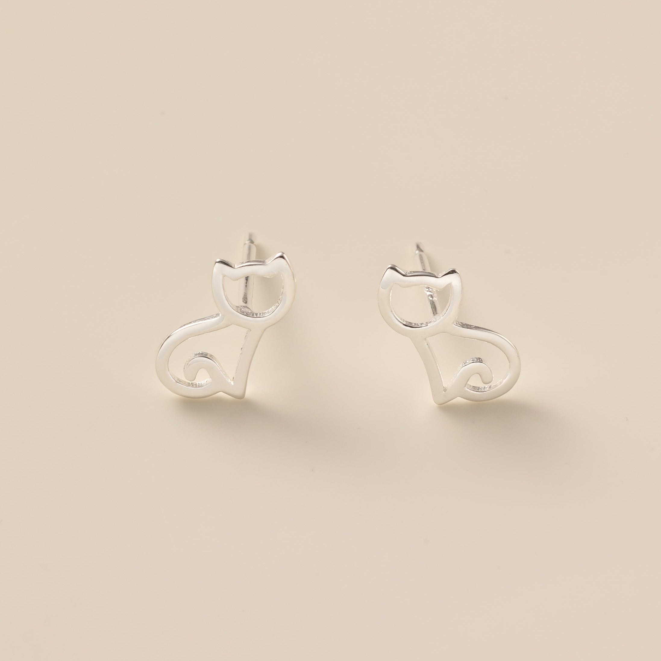 Cute Cat Stud Earrings 