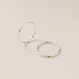 Twisted Circle Hoops (S925)