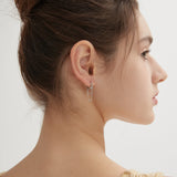 STMG Tassel Duo-chain Hoops on ear