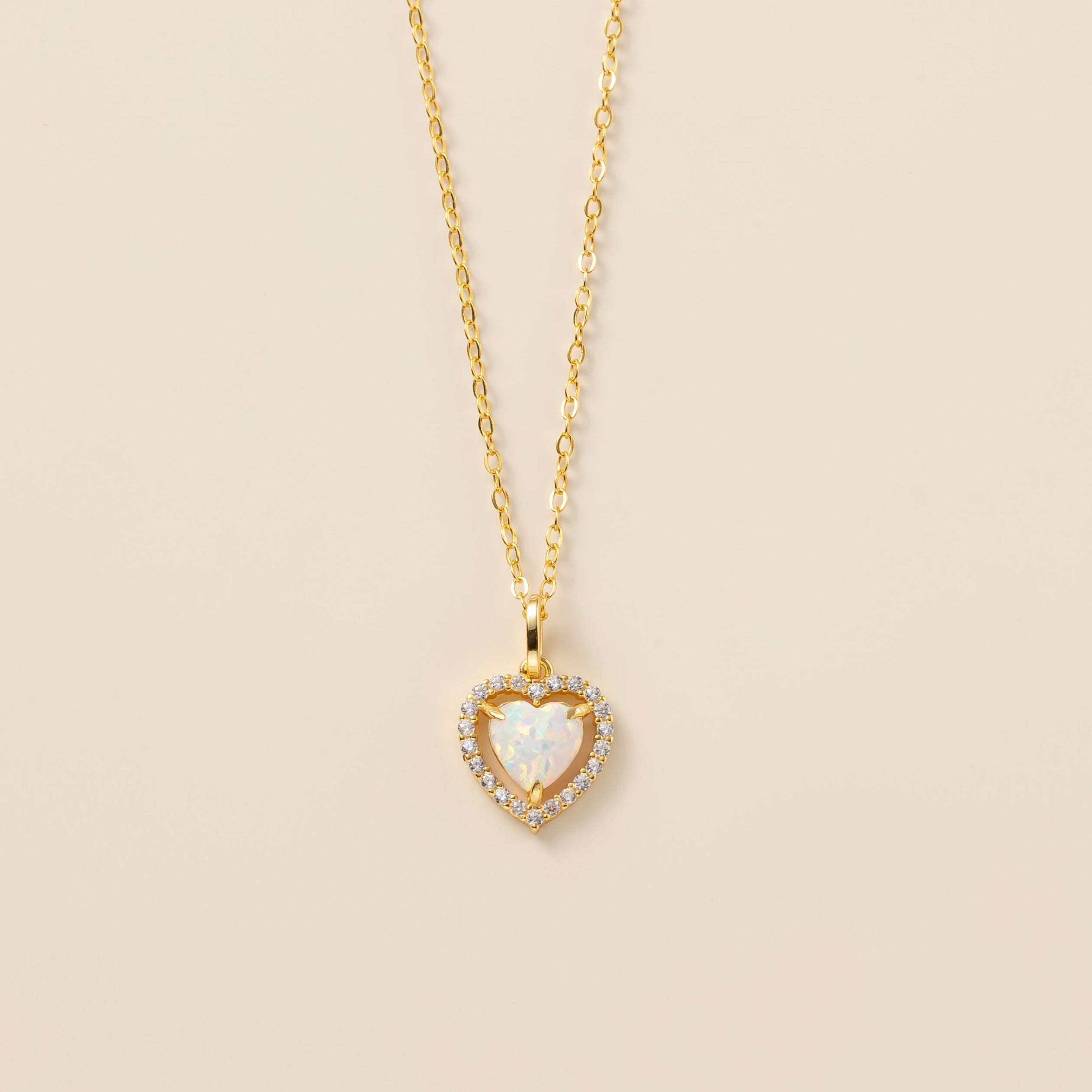 STMG Opal Sweet Heart Necklace