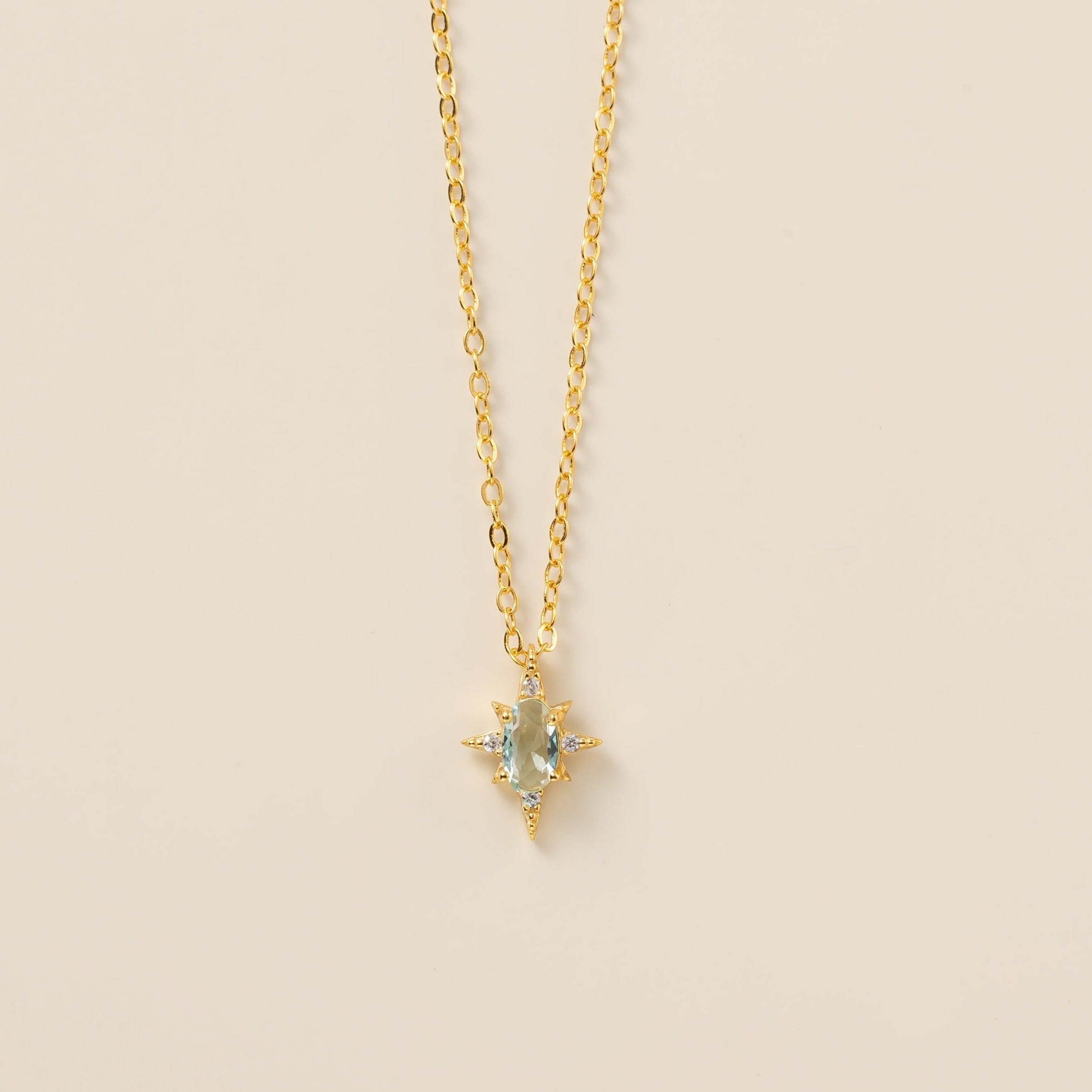 STMG Sky Blue Starburst Necklace