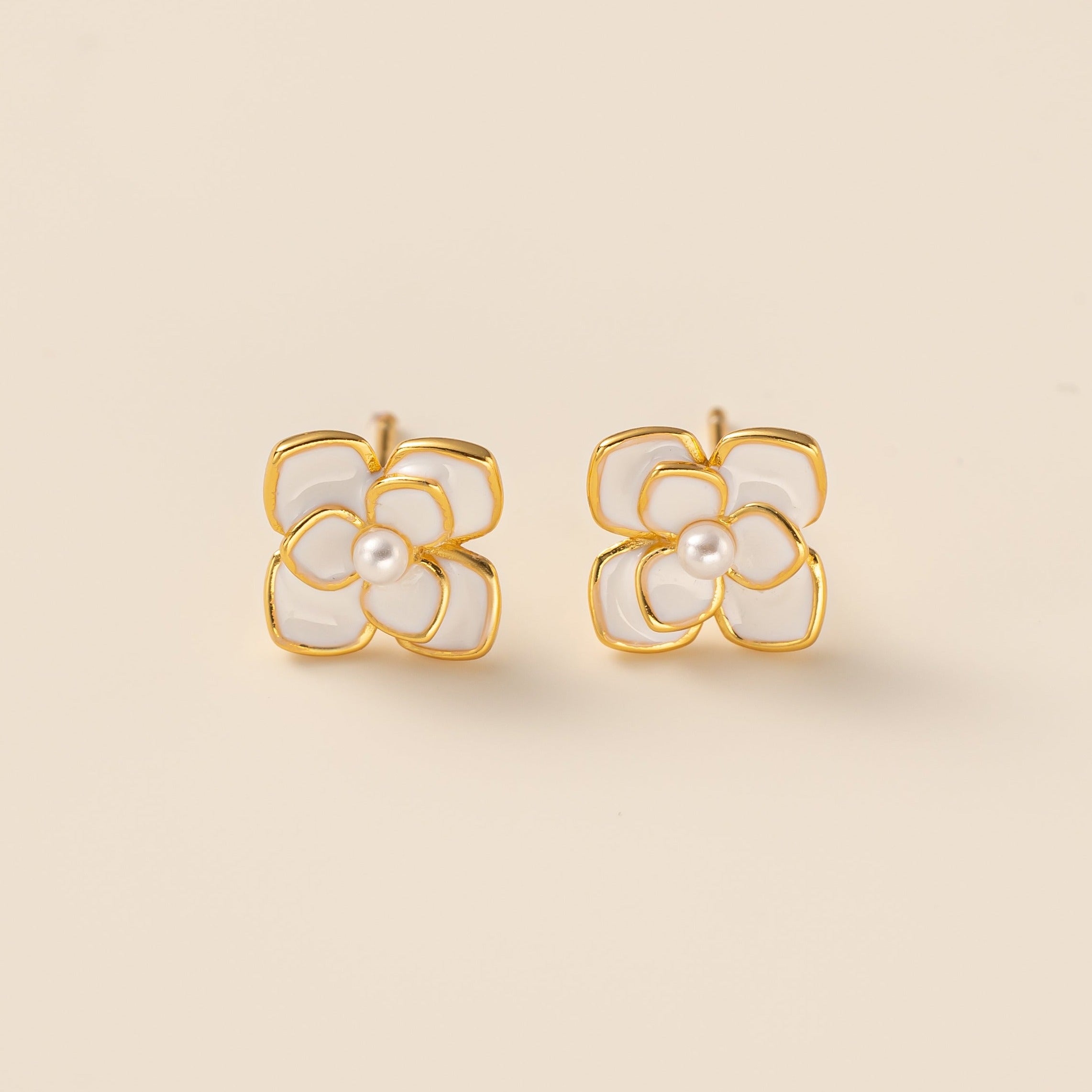 Camellia Flower Earrings