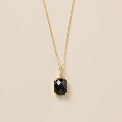 STMG Natural Black Agate Necklace