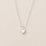 STMG Natural Mother of Pearl Heart Necklace