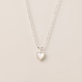 STMG Natural Mother of Pearl Heart Necklace