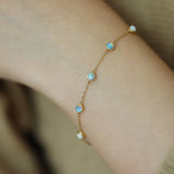 White Fire Opal Bracelet (S925)