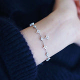 4-Leaf Clover Bracelet silver on hand