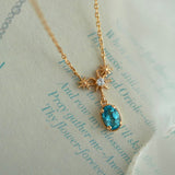 Topaz Starburst Necklace (S925)