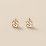 4-Leaf Clover Stud Earrings in gold 