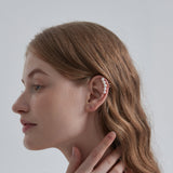 STMG Pearls Ear Cuff Earrings on ear