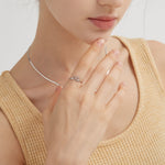 STMG Swan Adjustable Ring on finger