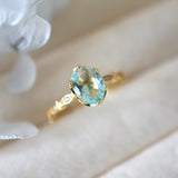 STMG Sky Blue Diamond Adjustable Ring