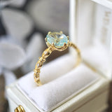 STMG Sky Blue Diamond Adjustable Ring