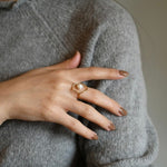 STMG Natural Baroque Pearl Ring on finger