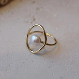 STMG Natural Baroque Pearl Ring 