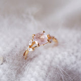 STMG Natural Rose Quartz Promise Ring
