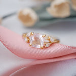 STMG Natural Rose Quartz Promise Ring