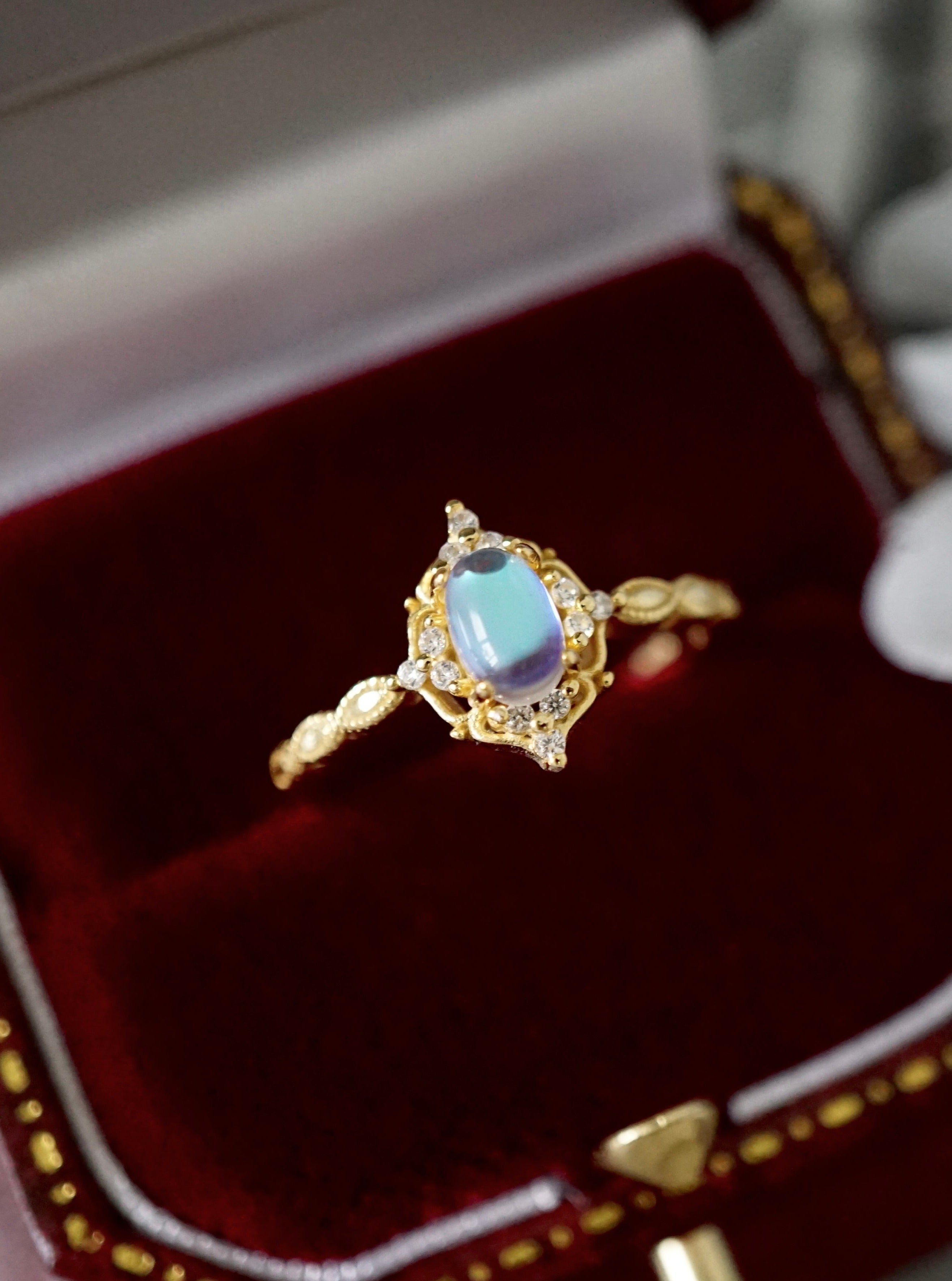 STMG Moonstone Adjustable Ring