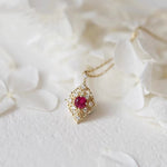 STMG Red Ruby Choker Necklace