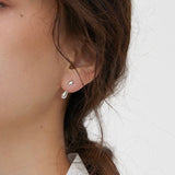 STMG Minimalist Droplet Stud Earrings in silver